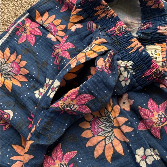 Marine Layer Corinne Doublecloth Blue Floral Skirt Size Small - Picture 5 of 5